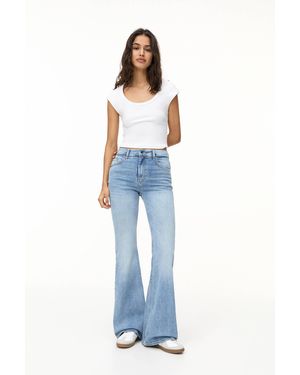 Pull&Bear Skinny Flare Jeans - Blue