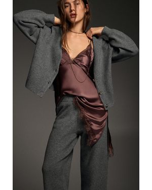 Pull&Bear Weicher Strickcardigan - Schwarz