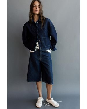 Pull&Bear Jeans-Hemdjacke - Blau