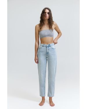 Pull&Bear High-Waist Mom Jeans - Blue