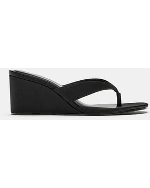 Pull&Bear Wedge Heel Sandals - White