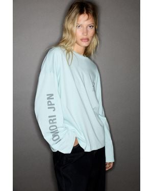 Pull&Bear Tokyo Graphic Oversize T-Shirt - Grey