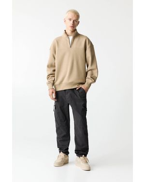 Pull&Bear Premium Cargo Trousers - Natural