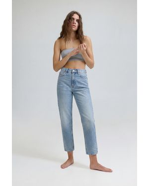 Pull&Bear High-Waist Mom Jeans - Blue