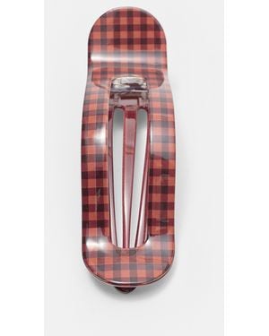 Pull&Bear Hair Clip Mit Karomuster - Rot