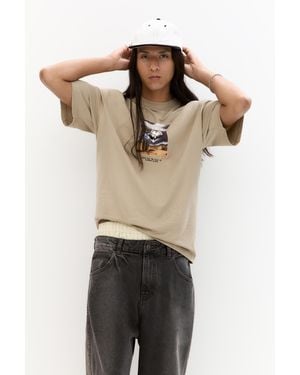Pull&Bear Cactus Graphic T-Shirt - Multicolour