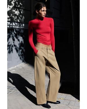Pull&Bear Chino Balloon Trousers - Black