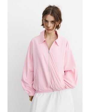 Pull&Bear Oversize Fluid Jacket - Pink
