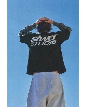 Pull&Bear Stwd Double Sleeve T-Shirt - Blue