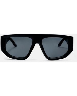 Pull&Bear Aviator Cateye Sunglasses - Black