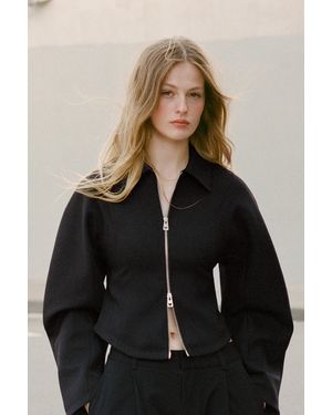 Pull&Bear Tailored Jacke Mit Herzdetail - Schwarz