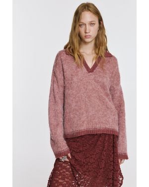 Pull&Bear Polo Collar Jumper - Black