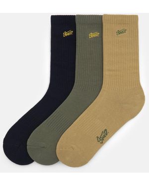 Pull&Bear Pack Of Embroidered Stwd Socks - Multicolour