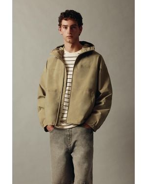 Pull&Bear Leichter Regenmantel Mit Kapuze - Natur