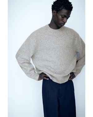 Pull&Bear Basic Round Neck Jumper - Grey