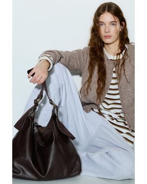 Pull&Bear Shopper Bag With Rings - Red