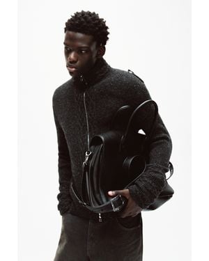 Pull&Bear Oscar Ouyang Suede Crossbody Bag - Black
