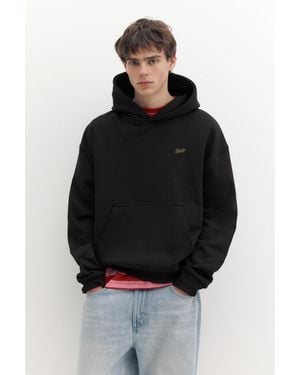 Pull&Bear Stwd Boxy-Fit Hoodie - Black