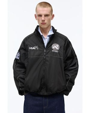 Pull&Bear Stwd Contrast Seam Jacket - Black
