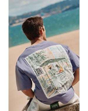 Pull&Bear Relaxed Fit Graphic T-Shirt - Green