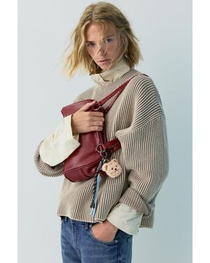 Pull&Bear Embellished Shoulder Bag - Red
