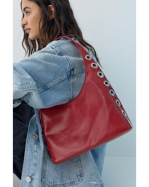 Pull&Bear Shoulder Bag With Studs - Blue