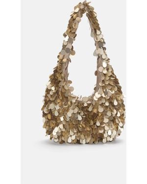 Pull&Bear Beaded Shoulder Bag - Metallic