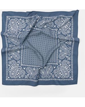 Pull&Bear Paisley Print Bandana - Blue