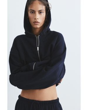 Pull&Bear Hoodie With Zipper - Black