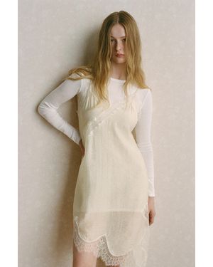 Pull&Bear Combined Camisole Dress - Natural