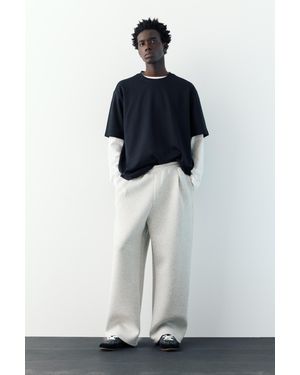 Pull&Bear Balloon Fit Tracksuit Bottoms - Grey