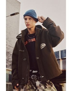 Pull&Bear Jacke Mit Kapuze Und Knebelknöpfe - Braun