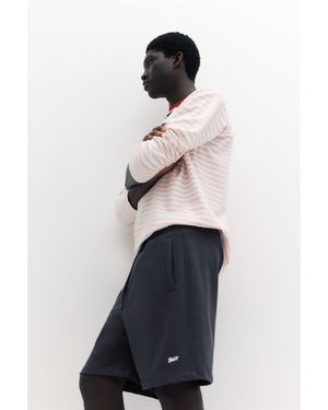 Pull&Bear Bermuda Jogger With Logo - Blue