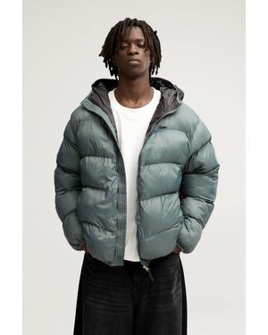 Pull&Bear Hooded Stwd Puffer Jacket - Grey