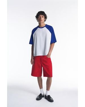 Pull&Bear Stwd Raglan Sleeve T-Shirt - Red