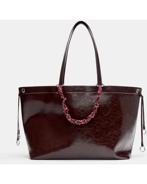 Pull&Bear Shopper Mit Kordeln - Rot