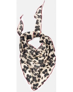 Pull&Bear Animal Print Scarf - White