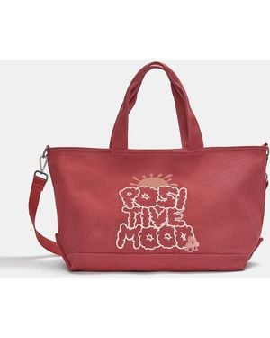 Pull&Bear Shoppertasche Aus Canvas - Rot