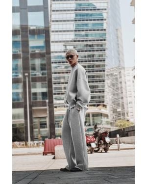 Pull&Bear Interlock Jogging Trousers - Grey