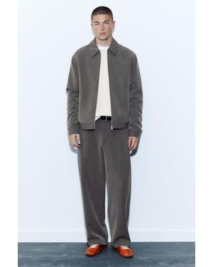 Pull&Bear Gerade Geschnittene Tailored-Hose - Grau