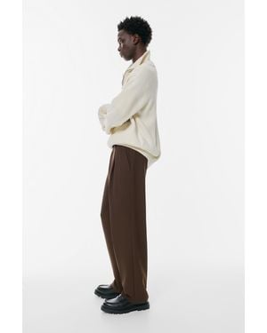Pull&Bear Tailored Fit Trousers - White