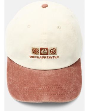 Pull&Bear Island Rhythm Embroidered Cap - White