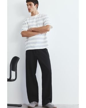 Pull&Bear Tailored Fit Jogger Trousers - Black