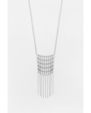Pull&Bear Waterfall Necklace - White
