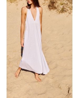 Pull&Bear Halter Midi Dress - Natural