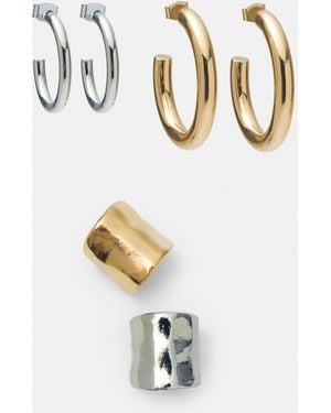 Pull&Bear Pack Of Ear Cuff Earrings - White