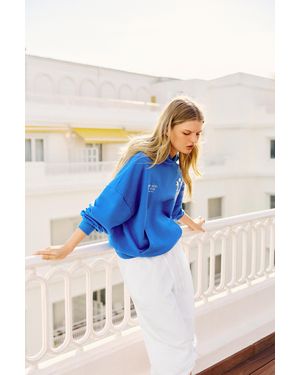 Pull&Bear La Toja Graphic Hoodie - Blue