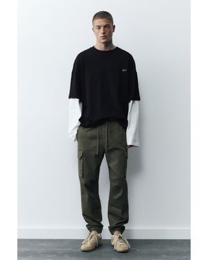 Pull&Bear Cargo-Joggerhose - Schwarz