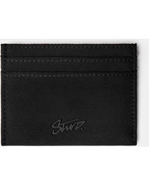 Pull&Bear Stwd Nylon Card Holder - Black