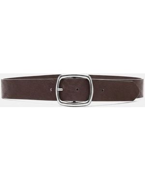 Pull&Bear Leather Effect Belt - Brown